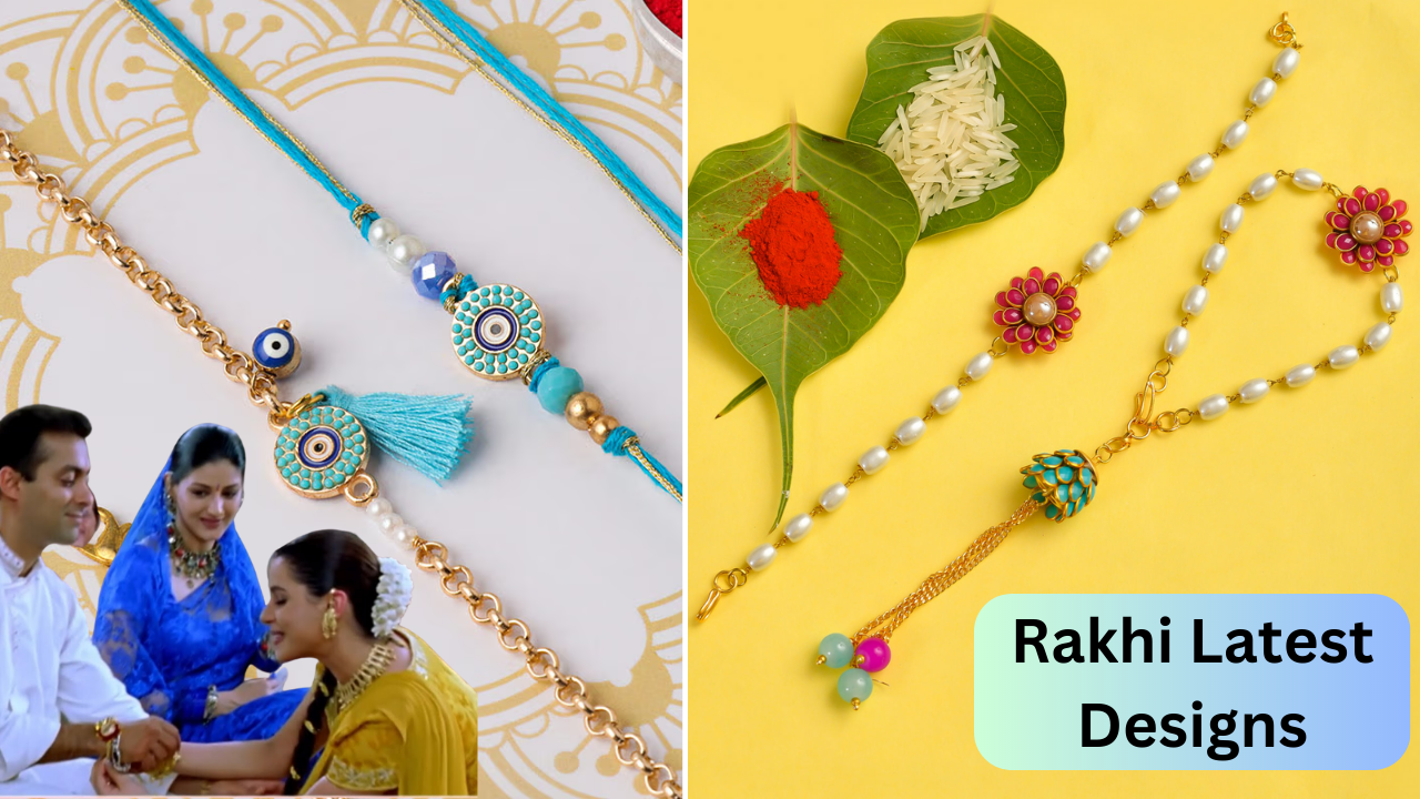 Latest Rakhi designs for Raksha Bandhan bhaiya bhabhi rakhi kundan evil ...