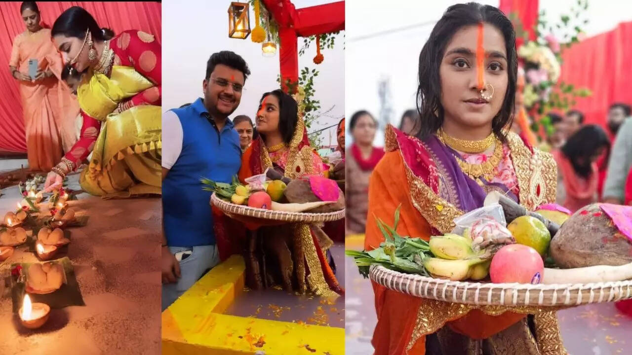 Neha Marda ने पानी में खड़े होकर पूरे रीति-रिवाज से मनाया छठ का त्योहार लंबी मांग भर किया सोलह शृंगार 