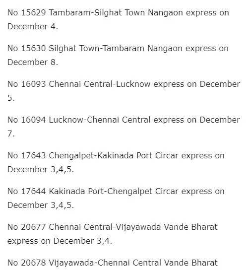 Cancelled Trains