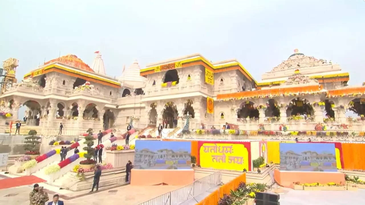 ​राम मंदिर का हवाई दृश्य​