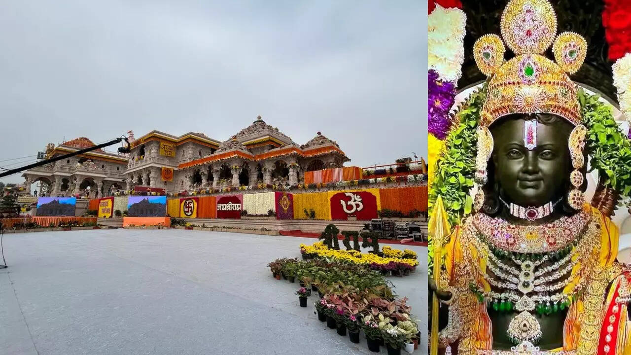 आकर्षक ढंग से सजाई गई अयोध्या