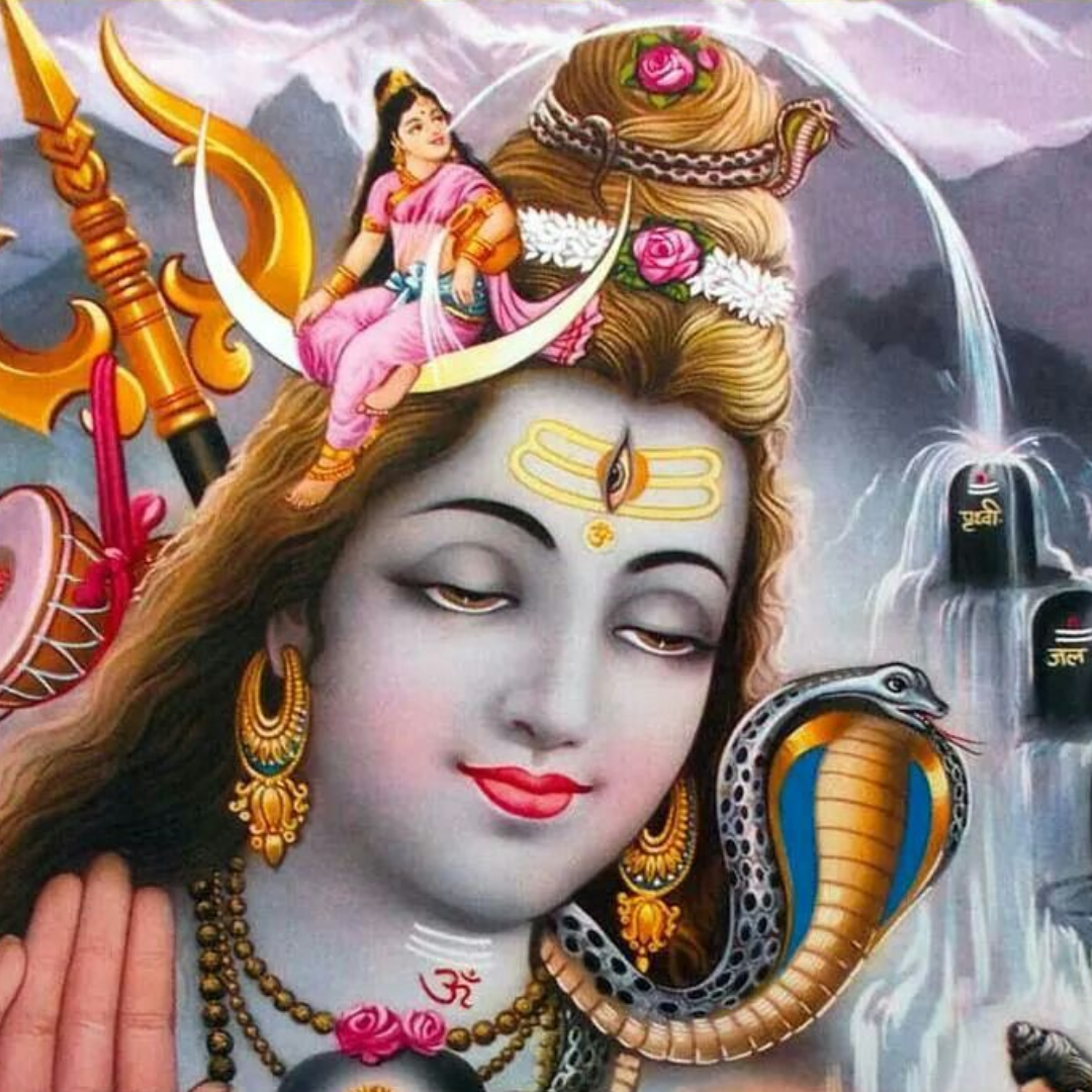 शिव जी की जटाओं से बहती है गंगा
