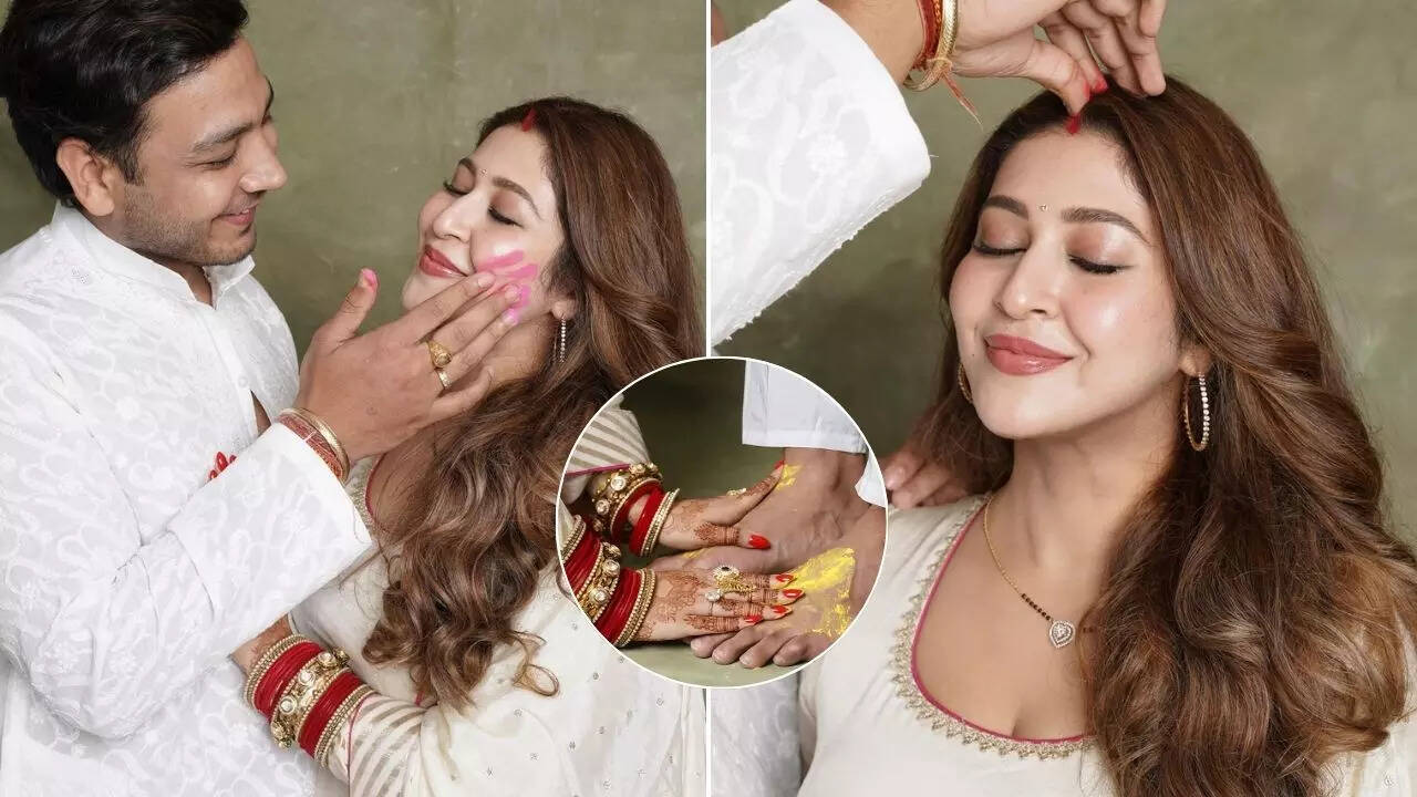 Sonarika Bhadoria की पहली होली की फोटोज वायरल