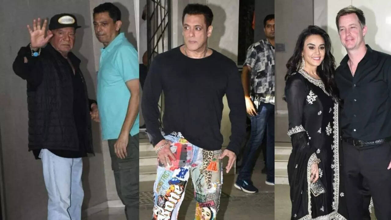 Sohail Khan Eid Party सोहेल खान की ईद पार्टी में बॉबी से लेकर सलमान खान तक ने की शिरकत ब्लैक सूट में प्रीति जिंटा ने ढाया कहर