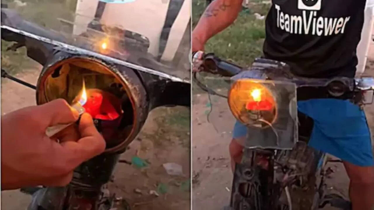 हेडलाइट का सबसे खतरनाक जुगाड़