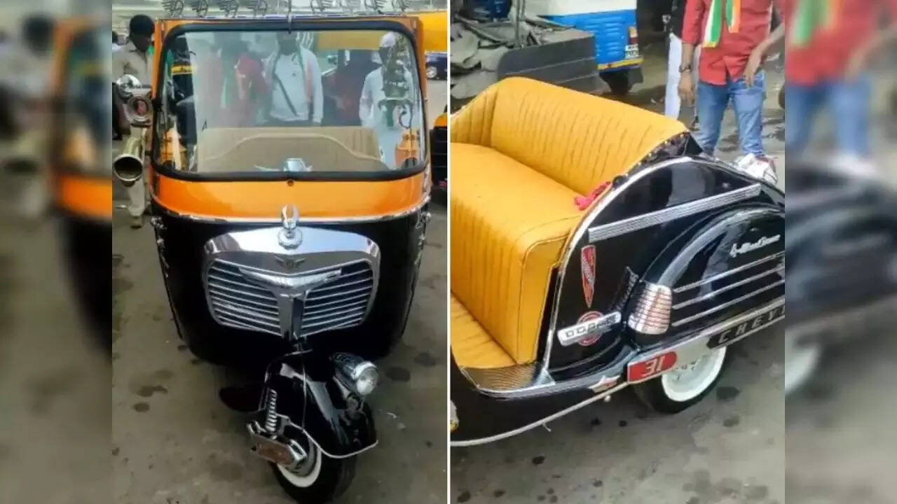 शख्स ने ऑटो को ही बना डाला लग्जरी कार