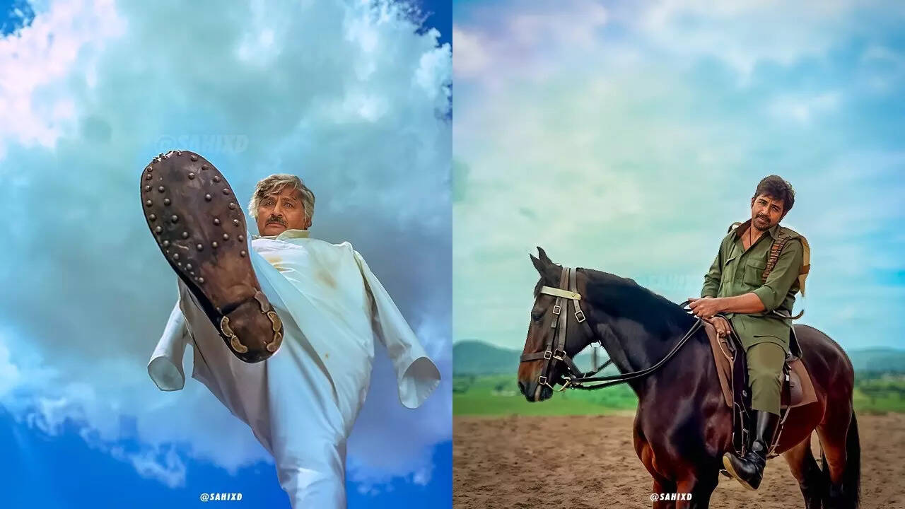 गब्बर को पीटने का सीन