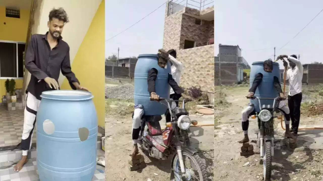 गर्मी से बचने के लिए ड्रम को ही बना लिया जैकेट