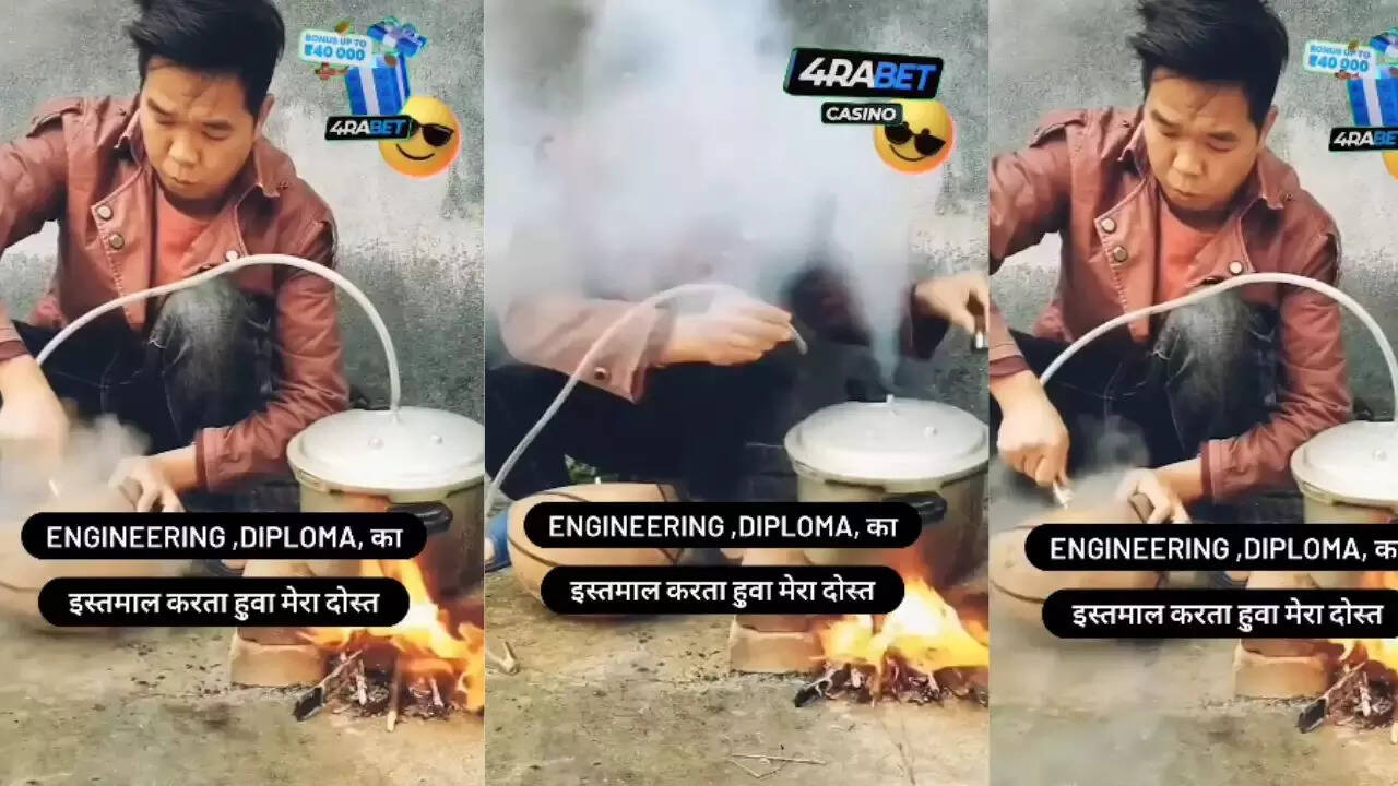 फुटबॉल में हवा भरने के लिए शख्स का हाहाकारी जुगाड़