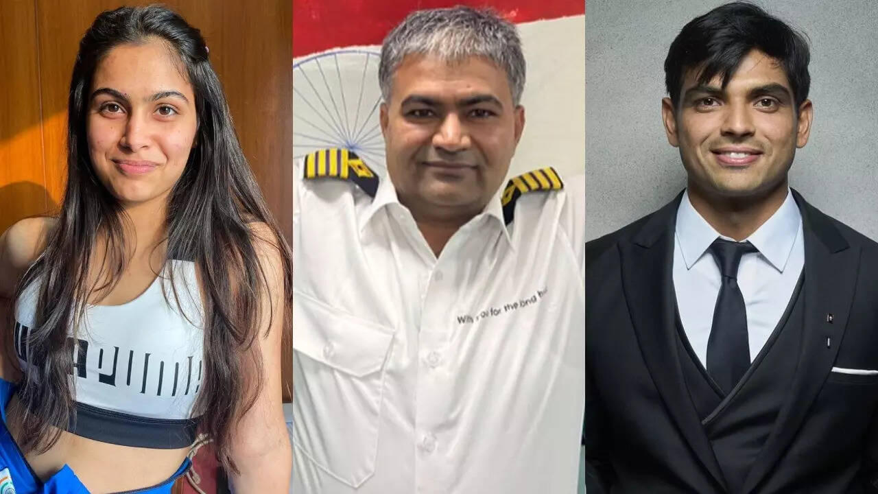 नीरज और मनु की वायरल तस्वीरें