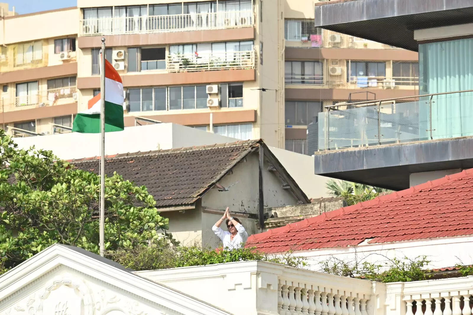 हाथ जोड़ते हुए नजर आए किंग खान