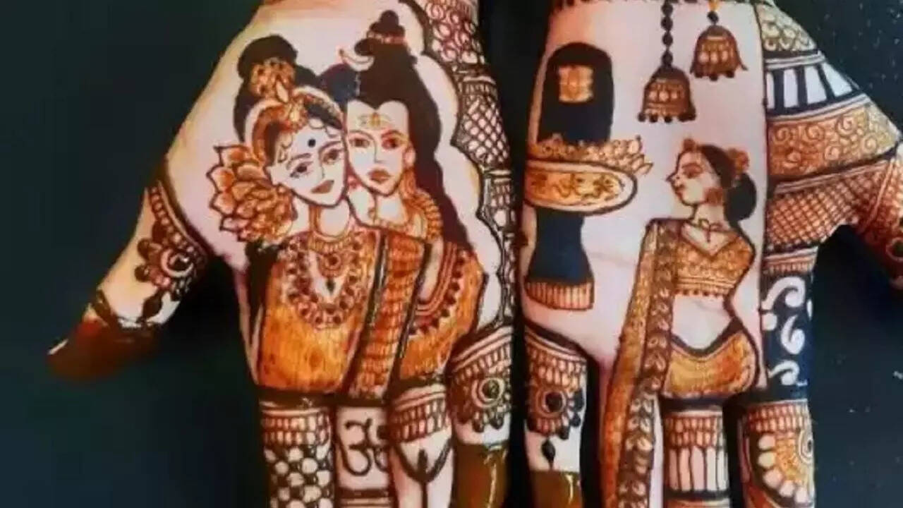 shiv parvati mehndi designs