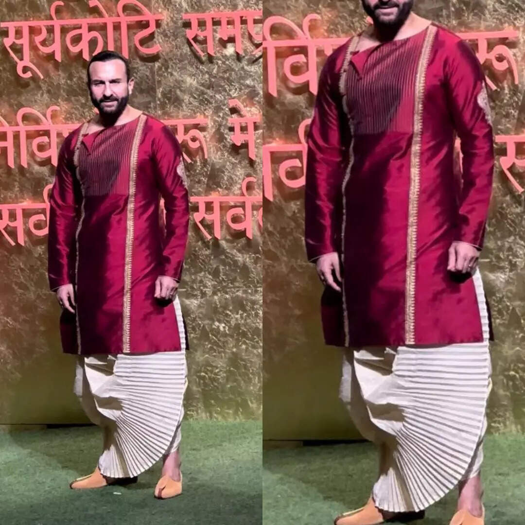 सैफ की स्टाइलिश धोती​