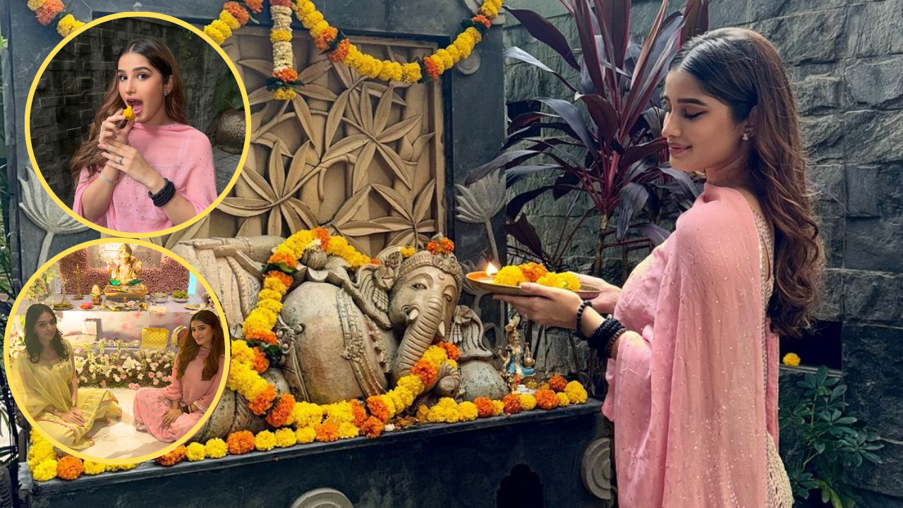 राशा की ने शेयर की गणेश पूजन की तस्वीरें मिनटों में हुईं वायरल