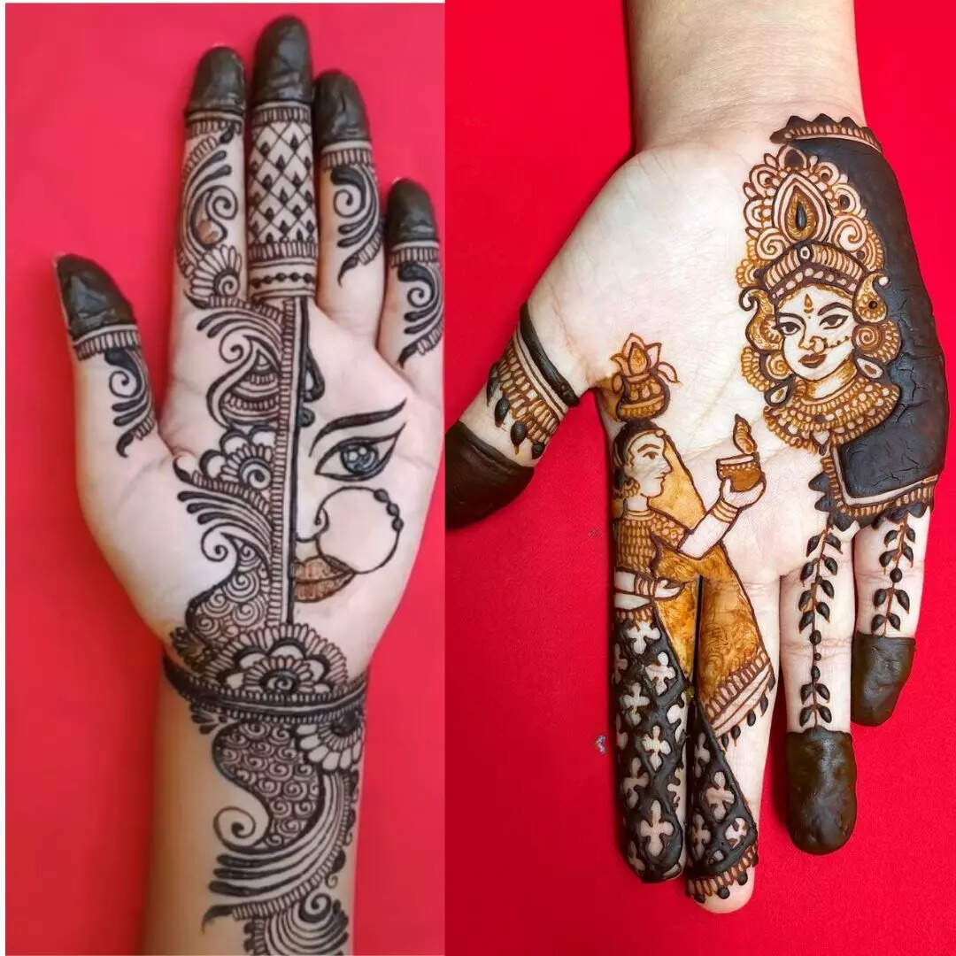 દુર્ગા રૂપ મહેંદી 