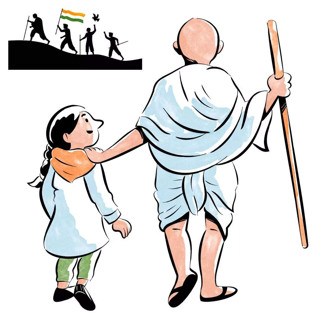 Gandhi Jayanti Drawing Easy