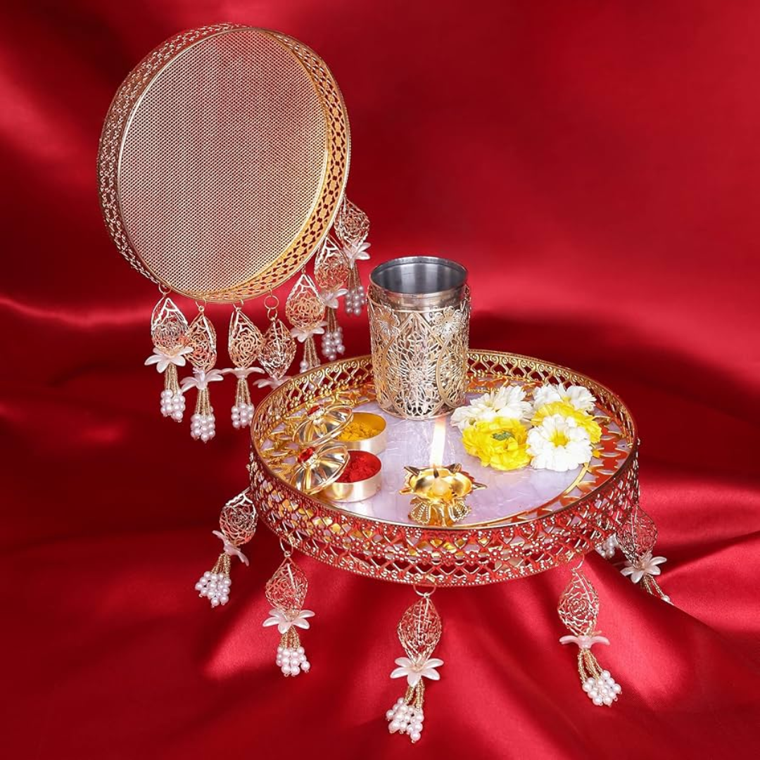 टैसल वर्क थाली