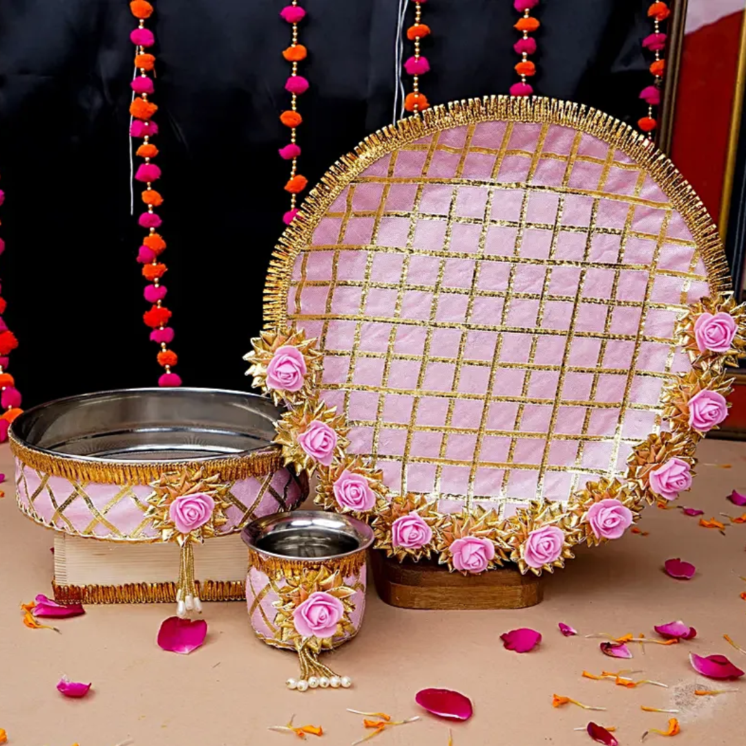 लहरिया फूल थाली