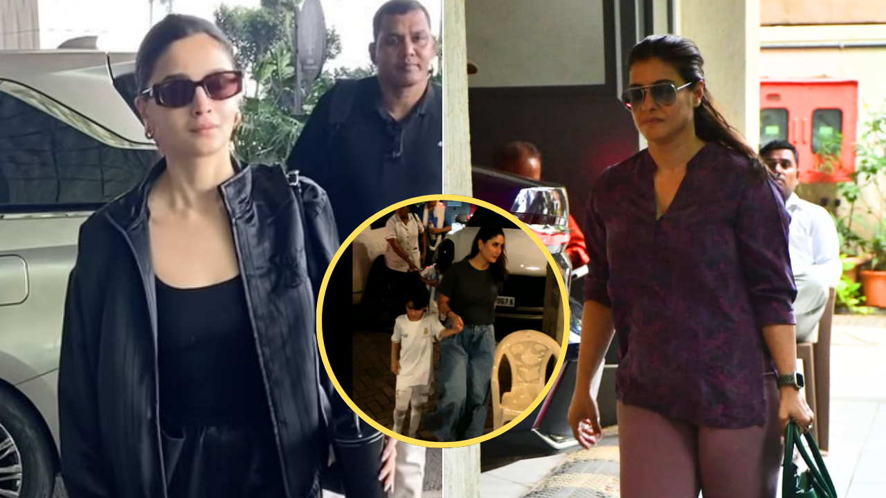 Stars Spotted Today बेटी की को रणबीर के पास छोड़ मुंबई से निकलीं आलिया भट्ट गुस्से में नजर आईं काजोल