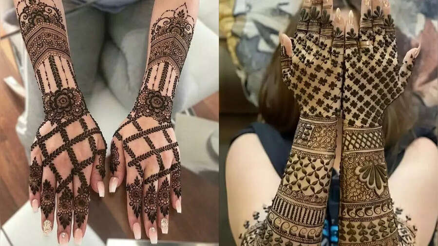 Mehndi Design For Karwachauth बैक हैंड जाल मेहंदी डिजाइन