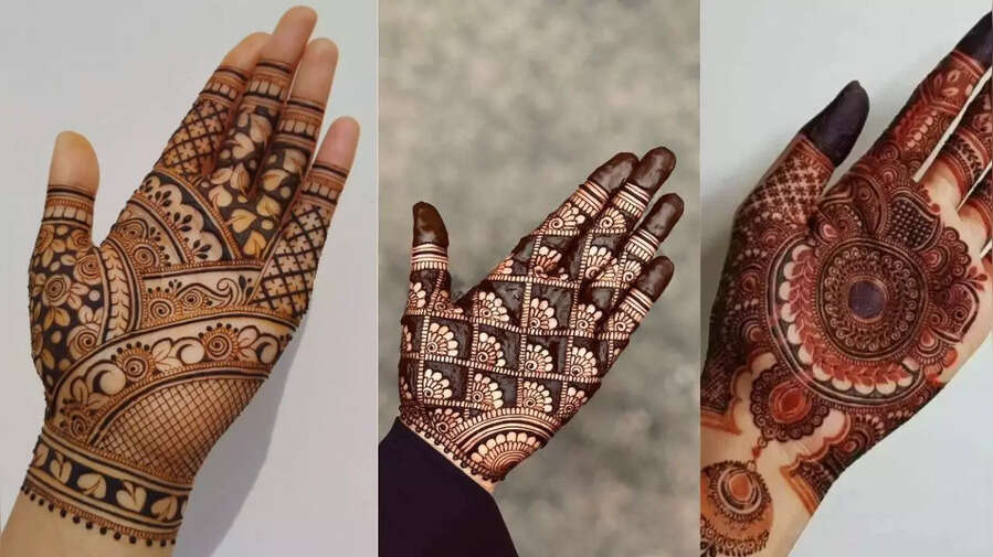 फ्रंट हैंड मॉर्डन मेहंदी डिजाइन फोटो 