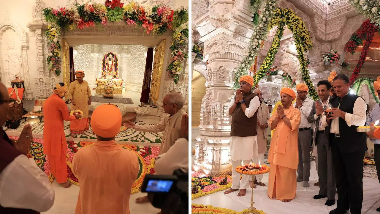 राम मंदिर पहुंचे सीएम योगी