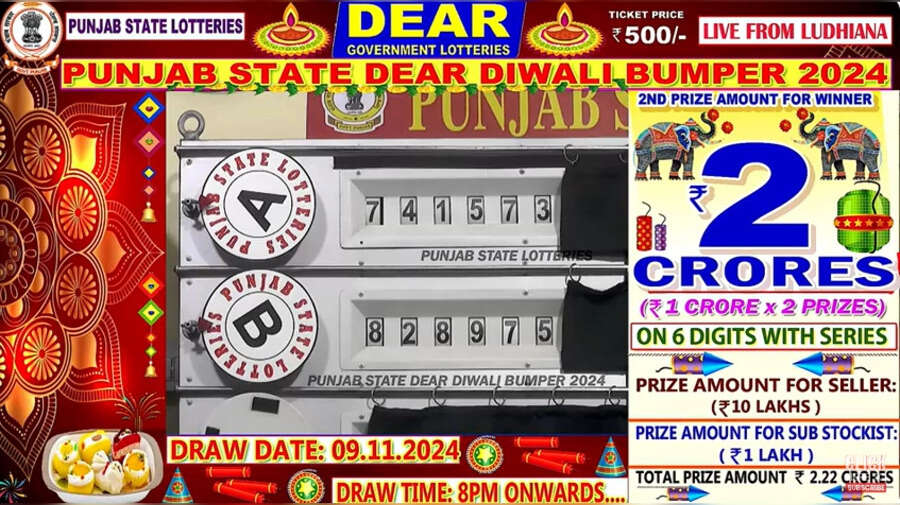 Punjab State Dear Diwali Bumper Lottery Result 2024 LIVE पंजाब लॉटरी विजेता किसे मिला 2 करोड़ का इनाम