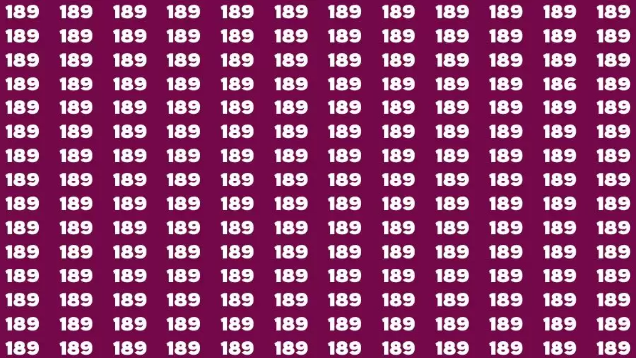 IQ Test: 189 की भीड़ में 186 ढूंढ़ना पहाड़ तोड़ने से भी है मुश्किल, दम ...