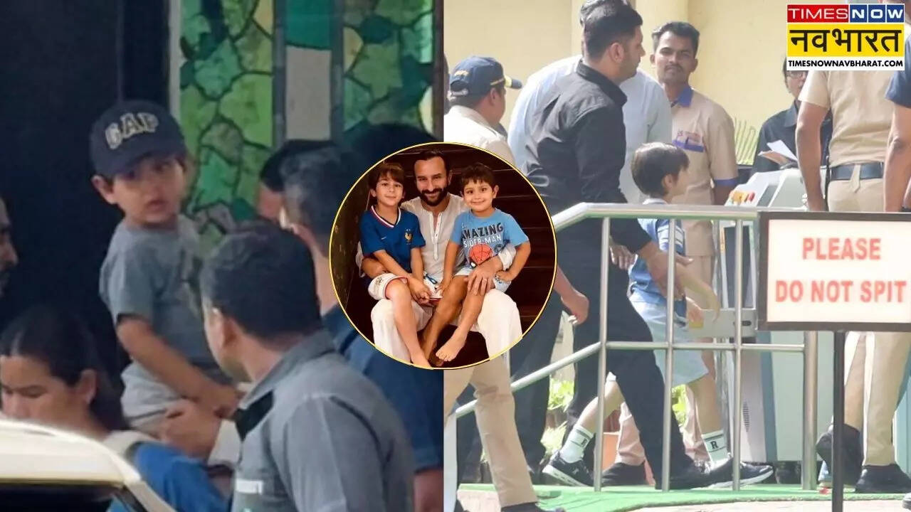 अब्बा सैफ अली खान से दौड़े-दौड़े मिलने पहुंचे जेह और तैमूर देखें तस्वीरें