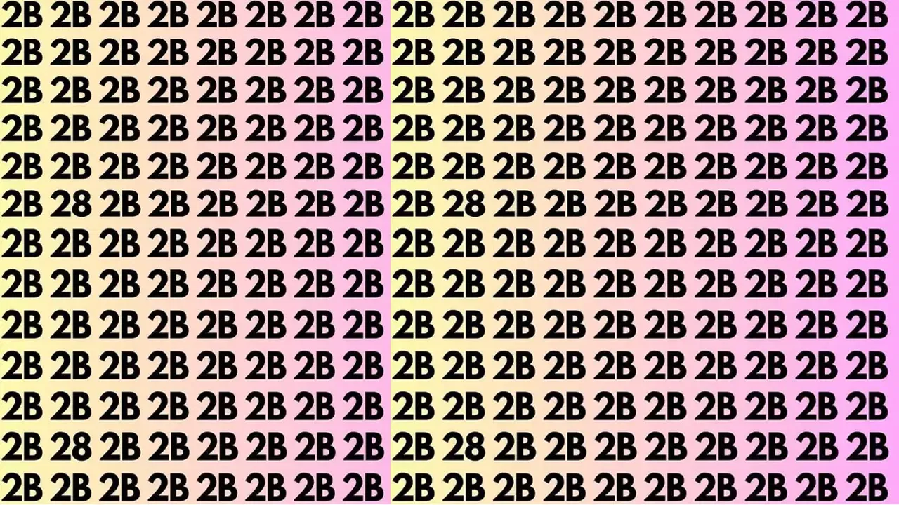 2B की भीड़ में 28 ढूंढ़ने के लिए आपको 5 सेकेंड का समय मिलेगा।
