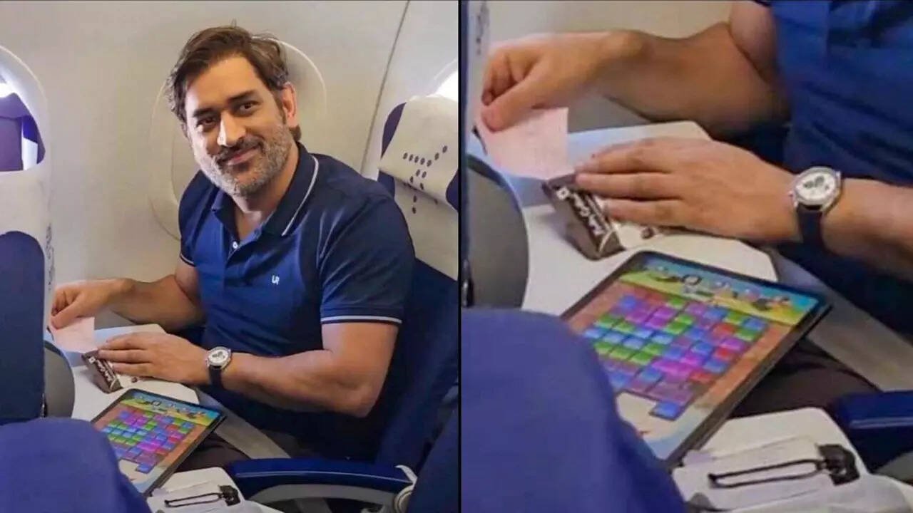 आईपैड पर कैंडी क्रश खेलते हैं धोनी