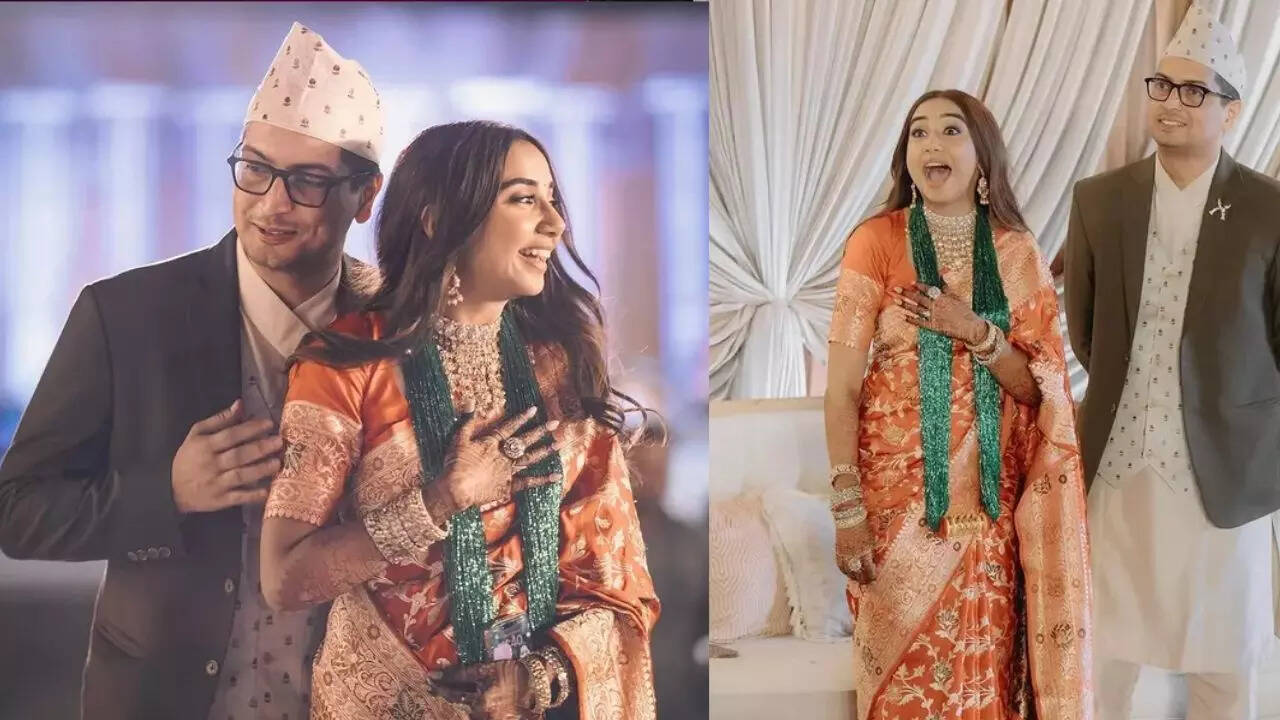 प्राजक्ता-वृषांक ने किया वेडिंग रीसेप्शन
