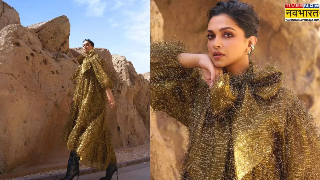 Deepika Padukone Photos चमचमाती गोल्डन ड्रेस पहने नजर आईं दुआ की मम्मी कातिल अदाओं ने फैंस का किया बुरा हाल