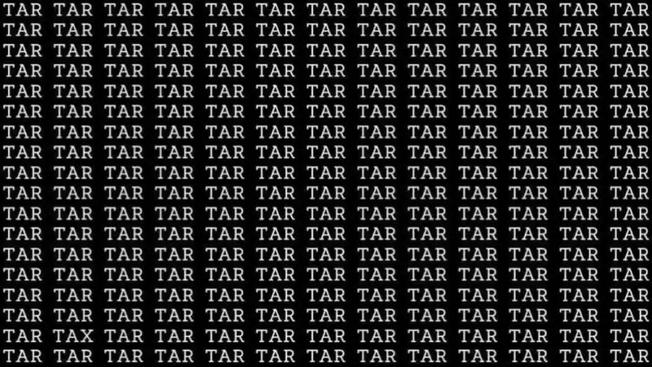 क्या आपको कहीं पर भी TAR की भीड़ में कहीं पर भी TAX दिखाई दिया।