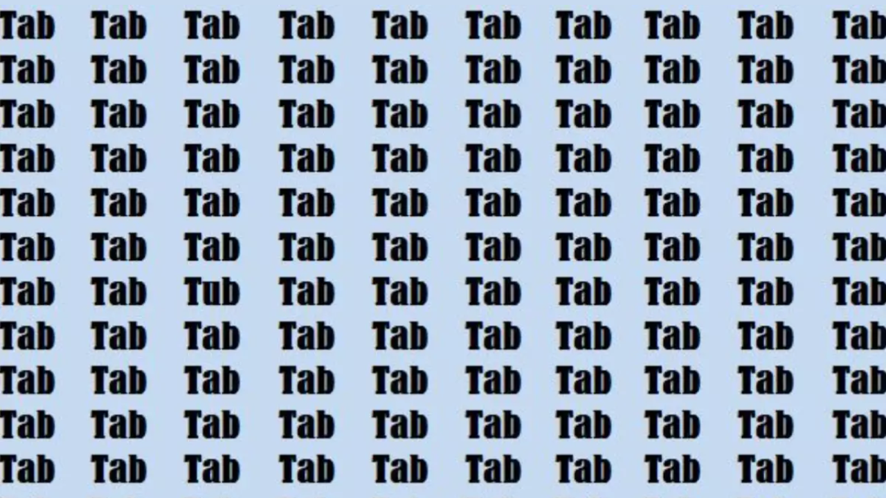 हालांकि Tab की भीड़ में आपको Tub ढूंढ़कर दिखाना है।