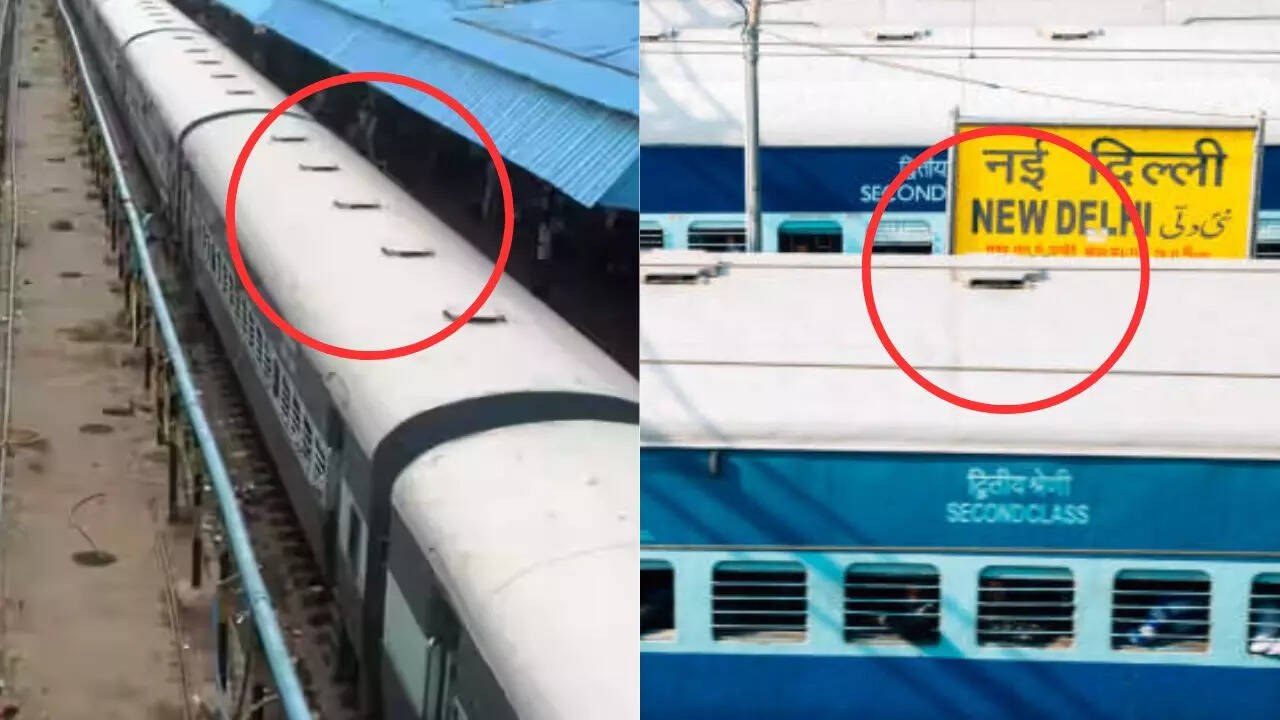ट्रेन की छत पर गोल गोल ढक्कन क्यों लगे होते हैं