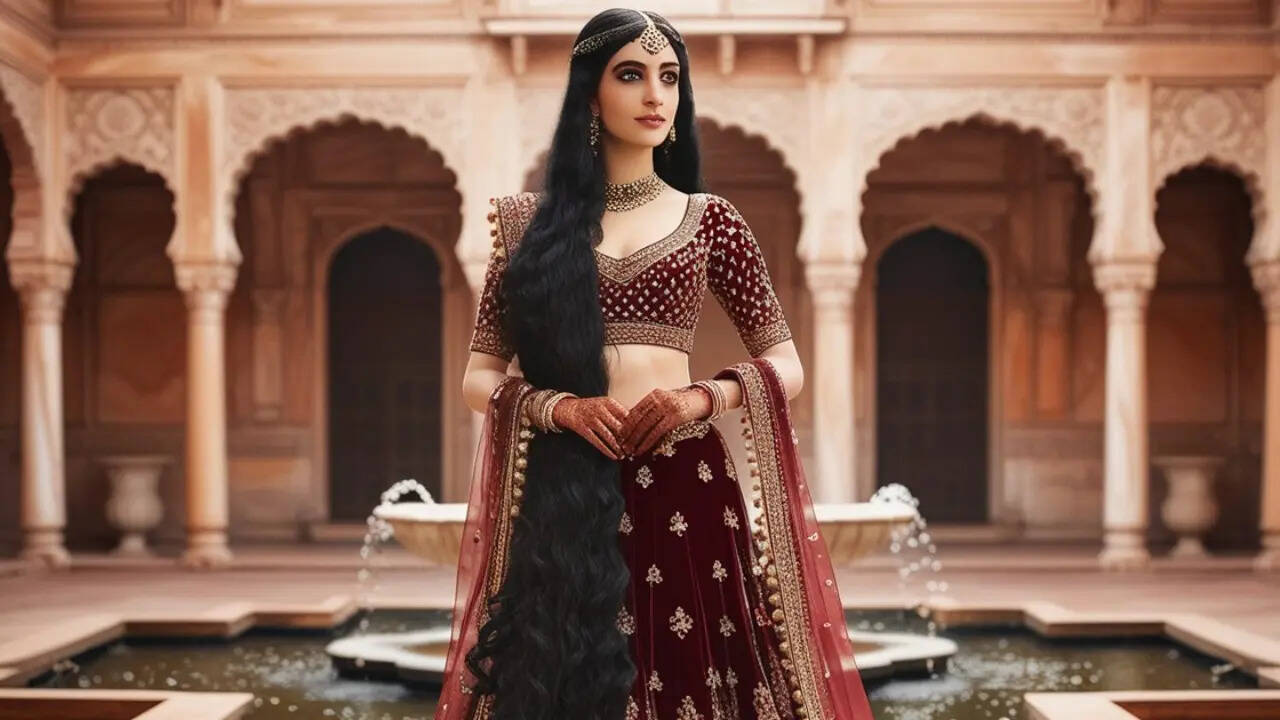 एआई ने अपनी कल्पना से रोशनआरा को किले के बीच में खड़ा दिखाया है जिसमें वो अपने लिबास में बेहद खूबसूरत लगती हैं।