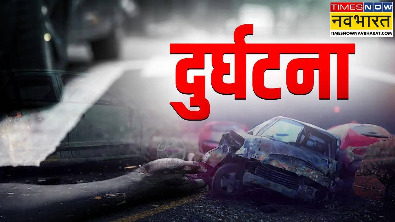 Ghaziabad News गाजियाबाद में भीषण हादसा दो गाड़ियों में टक्कर के बाद लगी आग एक शख्स की जलकर मौत दूसरा घायल