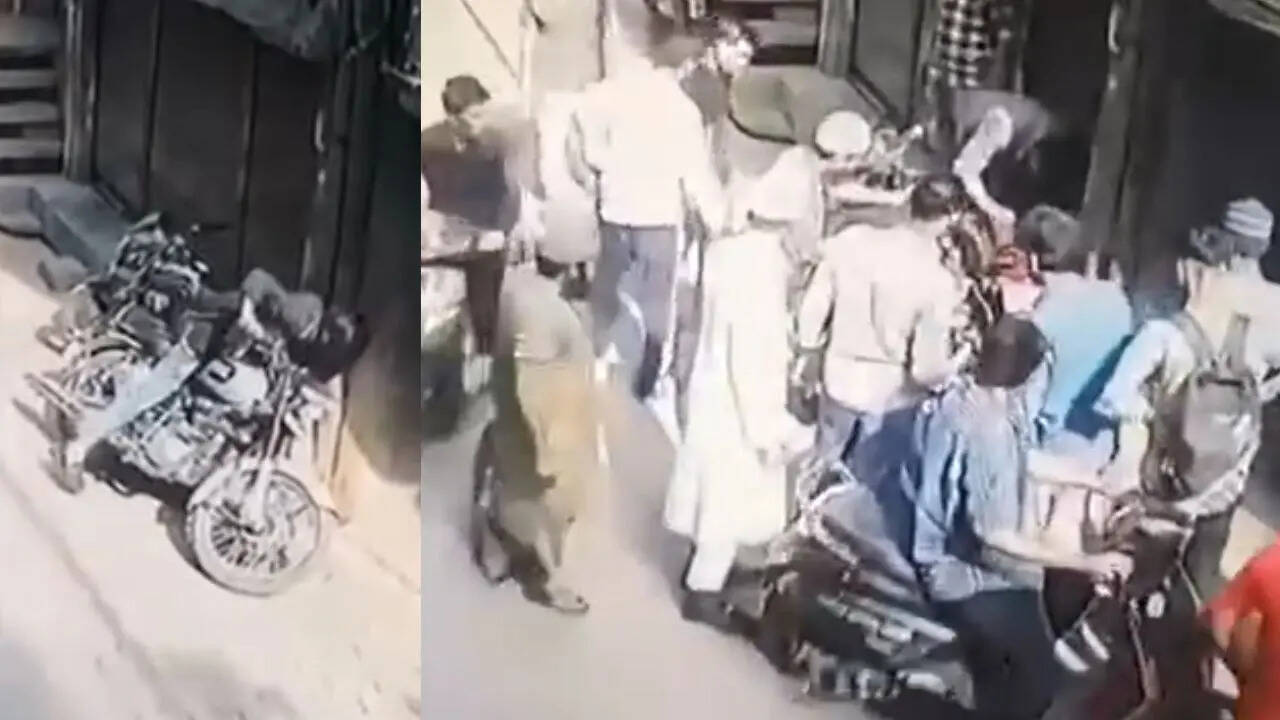 मुरादाबाद में चलती बाइक पर युवक को आया हार्ट अटैक CPR से भी नहीं बची जान सामने आया वीडियो