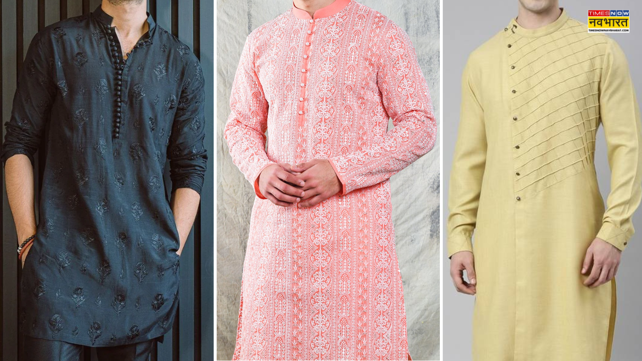 Types Of Mens Kurta Design ऐसा कुर्ता पजामा पहन लड़के लगेंगे एकदम हैंडसम हंक शादी-पार्टी में कर लें ट्राई लेटेस्ट डिजाइन्स