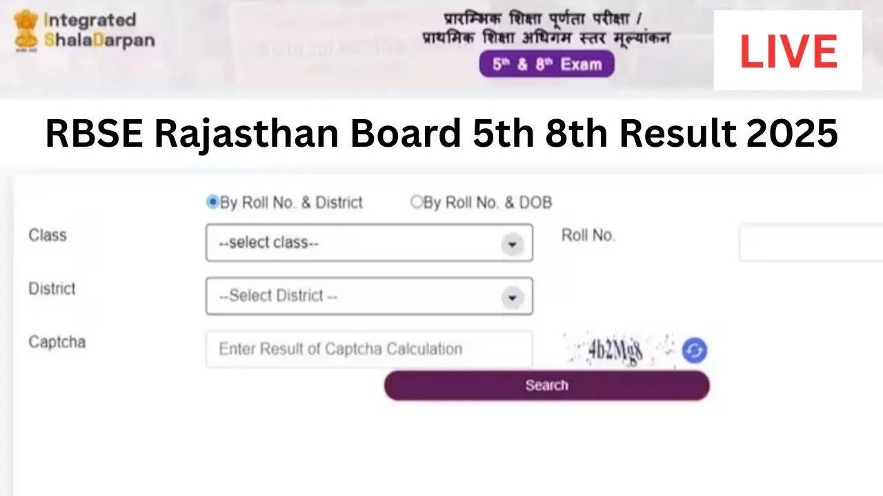 RBSE Rajathan Board 5th 8th Result 2025 Date, kab Tak Aayega: Sarkari ...