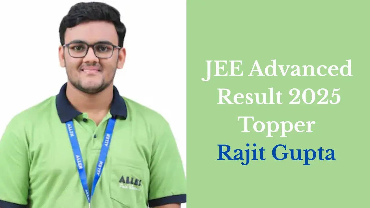 jee advanced result 2025 topper rajit gupta bagged air 1 with 332 marks ...