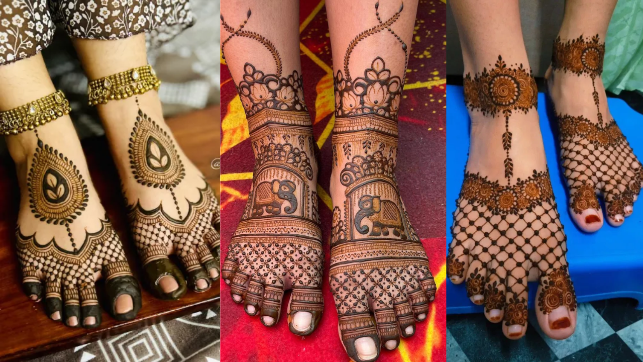 Leg Mehndi Designs: पैर की खूबसूरती बढ़ाने के लिए ऐसी बेल-बूटी वाली मेहंदी  रचाती हैं लड़कियां, देखें Foot Mehndi के सबसे सुंदर डिजाइन्स