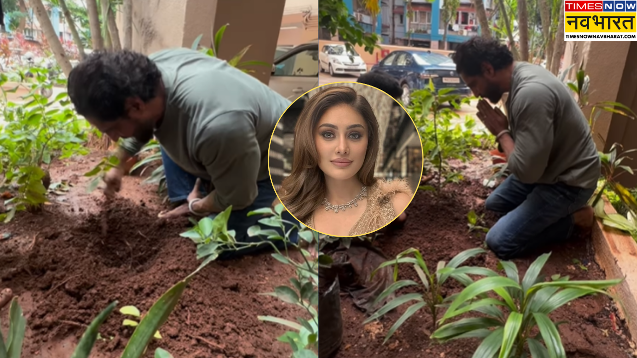 shefali jariwala husband parag tyagi planting trees for her - शेफाली ...