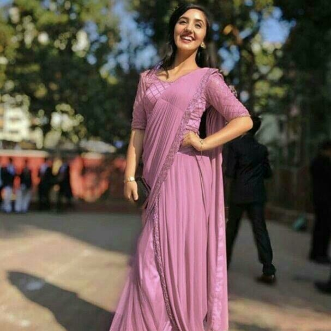 पर्पल साड़ी