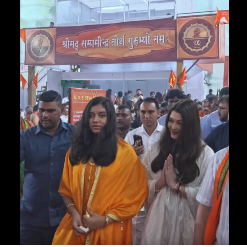 सूट पहने दिखीं ऐश्वर्या-आराध्या