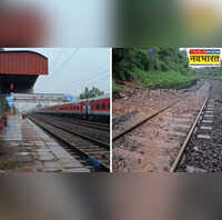 Kota Landslide कोटा दरा घाटी में लैंडस्लाइड दिल्ली-मुंबई रेल ट्रैक पर थमी रफ्तार इन ट्रेनों का सफर बाधित