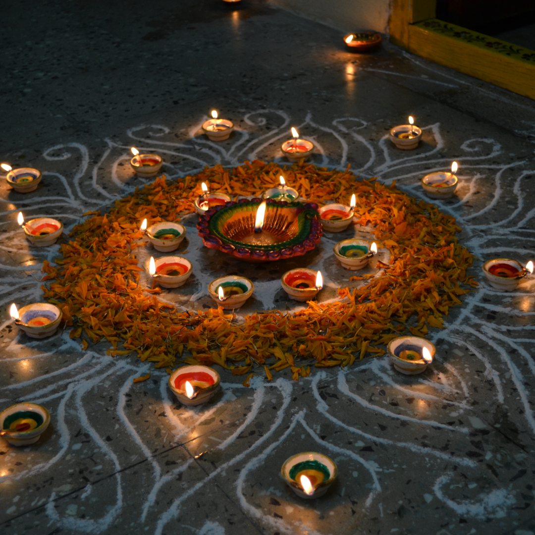 फूलों की रंगोली