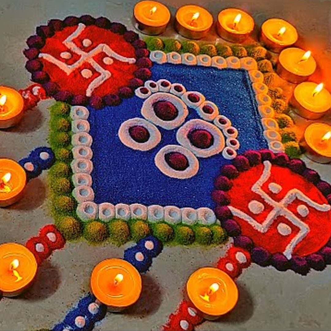 पैरों वाली रंगोली