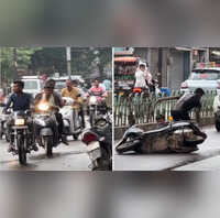 Video एक ही स्कूटी पर सवार होकर स्टाइल मारते निकले तीन लड़के आगे जो हुआ देखकर लोग बोले- निकल गई सारी हेकड़ी